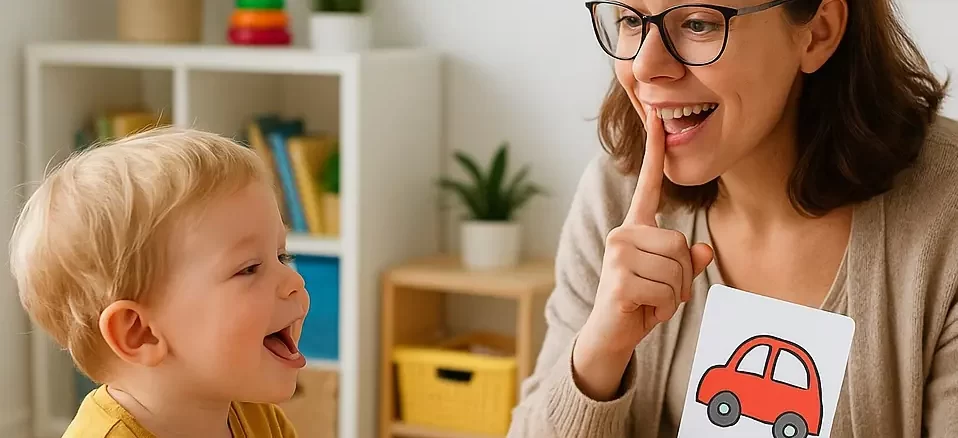 گفتار درمانی کودک 2 ساله -کلینیک توانبخشی تتا